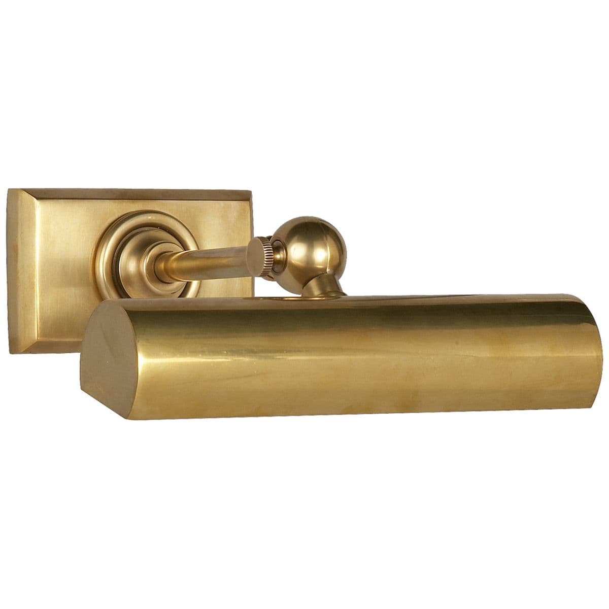 Visual Comfort Signature | 8 Inch Cabinet Maker's Picture Light by Visual Comfort Signa — Hand-Rubbed Antique Brass