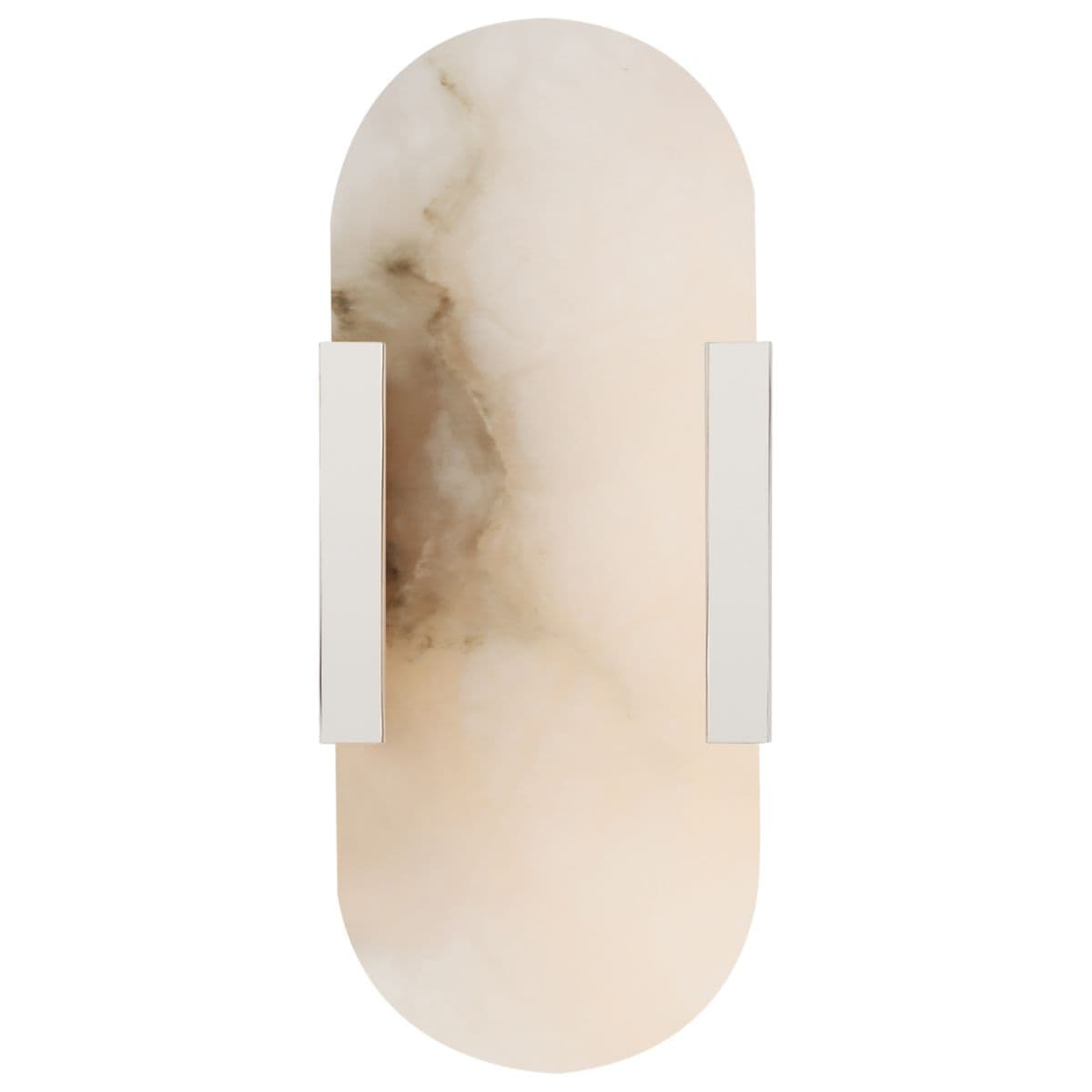 Visual Comfort Signature | Melange Elongated Wall Sconce — Polished Nickel, Small, Integrated LED