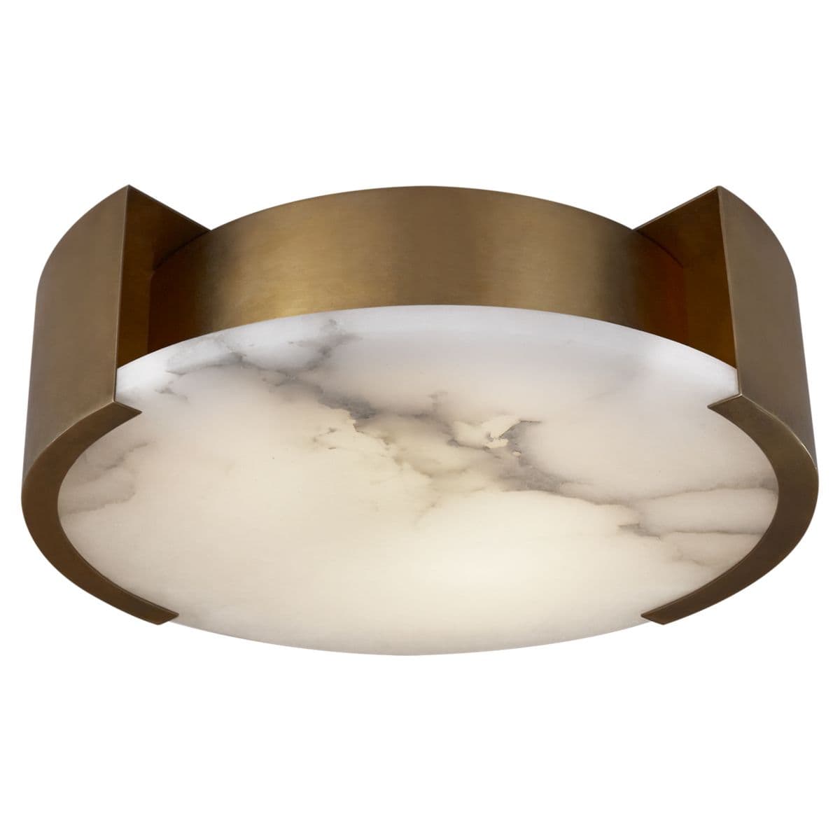 Visual Comfort Signature | Melange Flushmount — Antique-Burnished Brass, Small