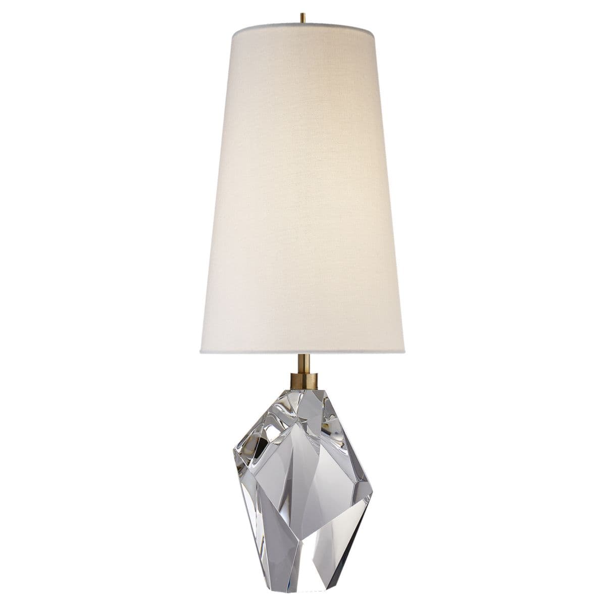 Visual Comfort Signature | Halcyon Accent Table Lamp — Crystal with Linen