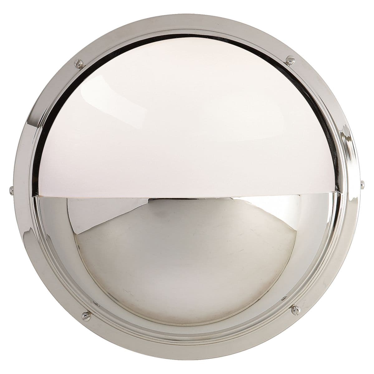 Visual Comfort Signature | Pelham Moon Light Outdoor Wall Sconce by Visual Comfort Sign — Polished Nickel