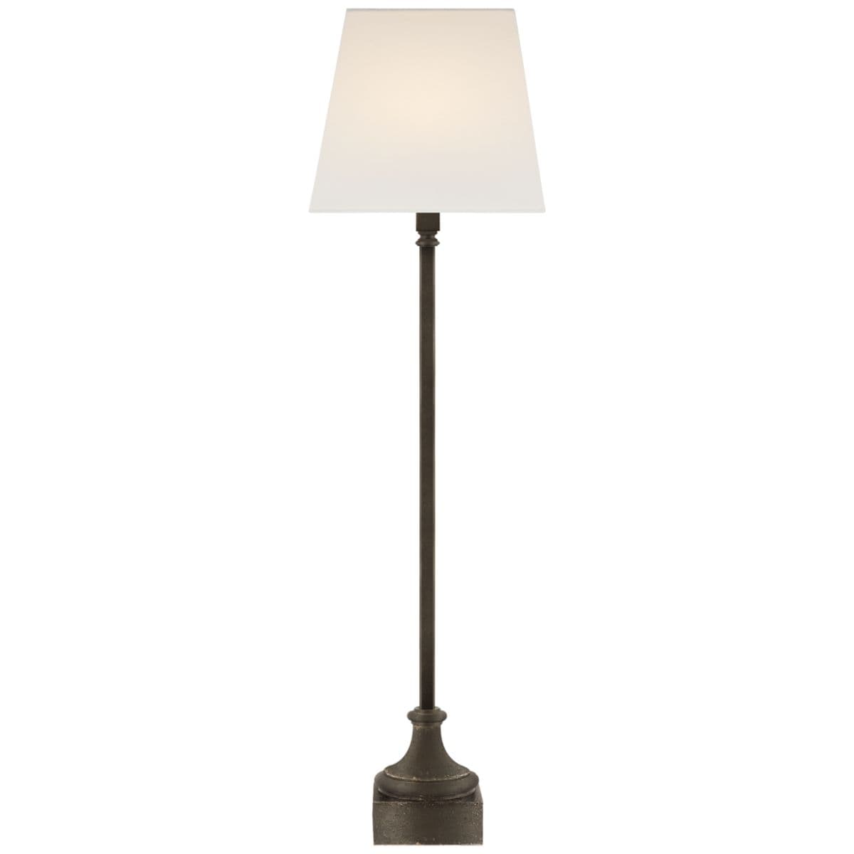 Visual Comfort Signature | Cawdor Buffet Lamp — Linen, Aged Iron