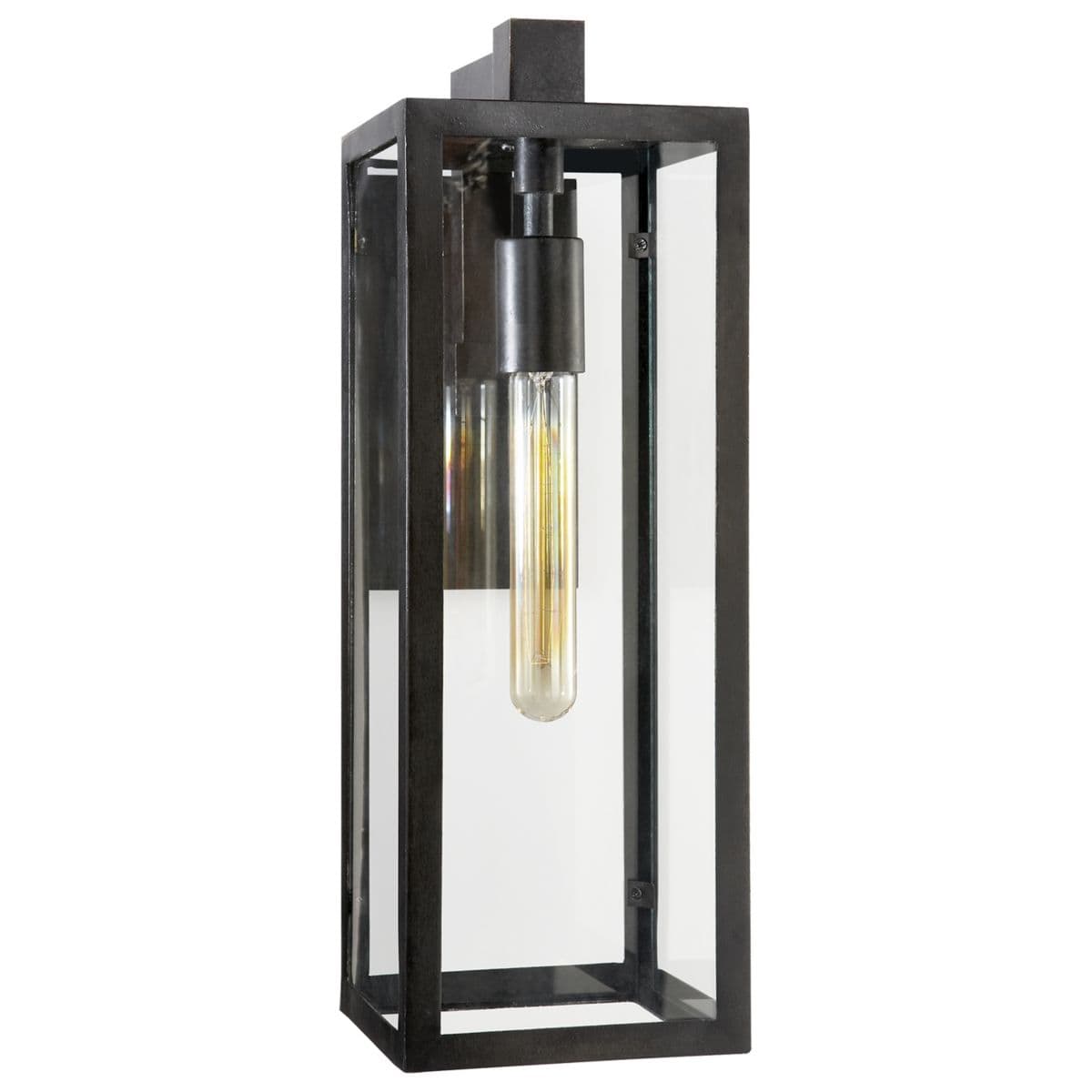 Visual Comfort Signature | Fresno Outdoor Wall Sconce — Aged Iron, Small