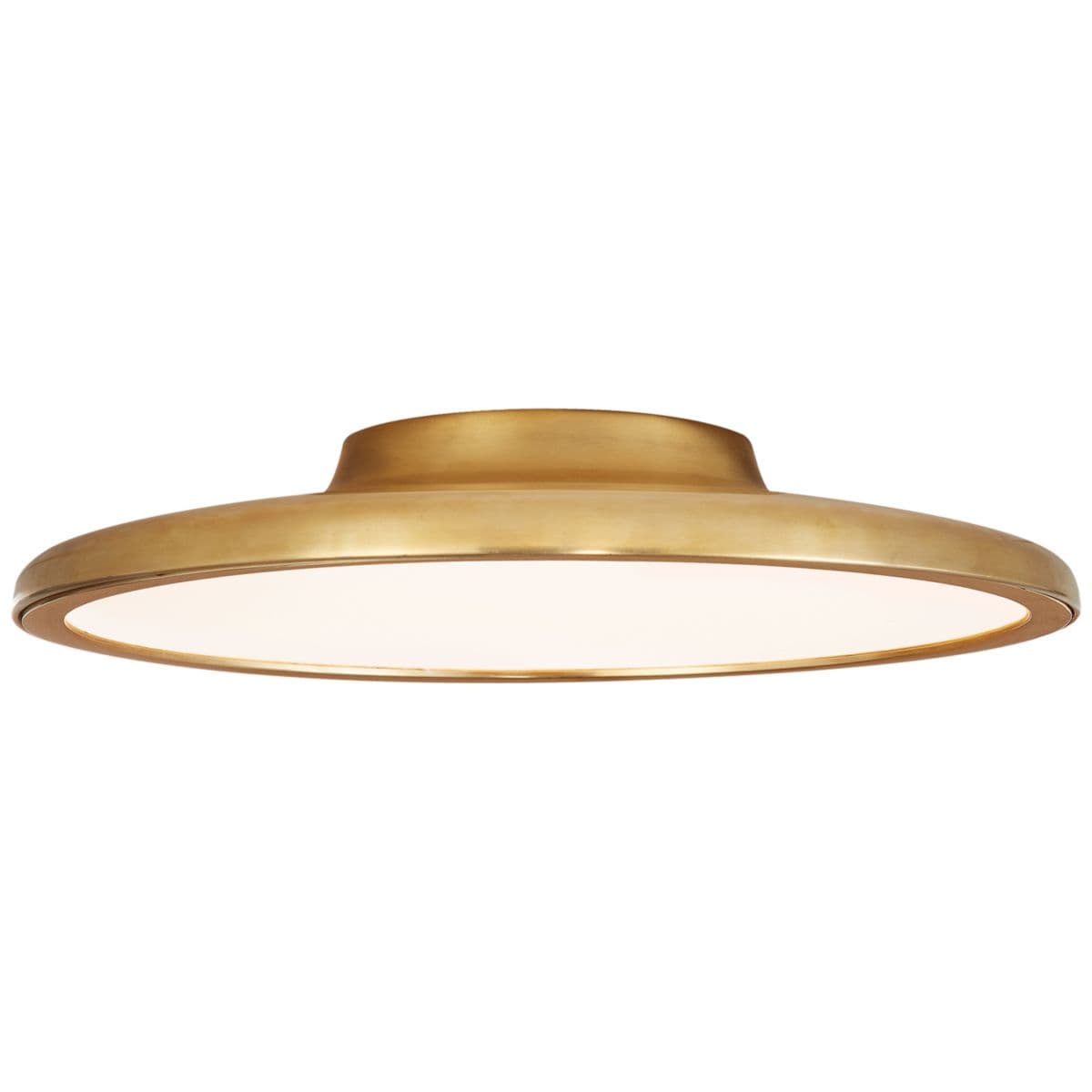 Visual Comfort Signature | Dot LED Flushmount — Natural Brass, 16 in