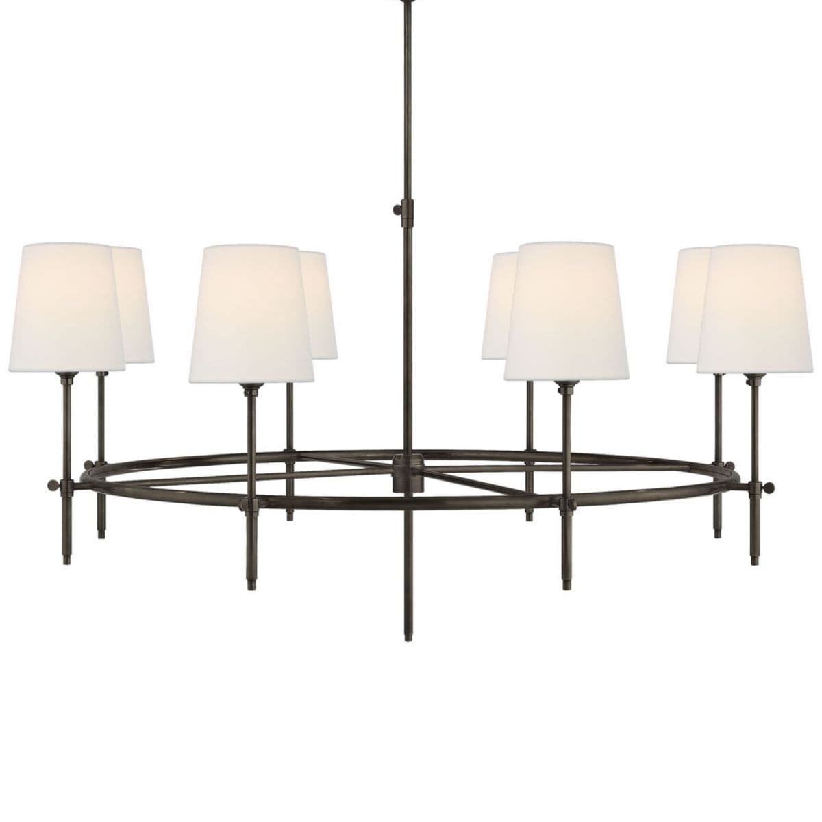 Visual Comfort Signature | Bryant Ring Chandelier — Bronze, Linen