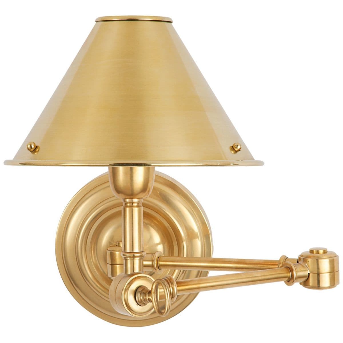 Visual Comfort Signature | Anette Swing Arm Wall Sconce — Natural Brass