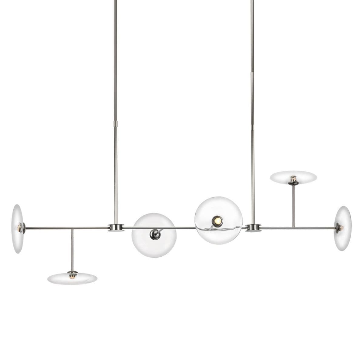 Visual Comfort Signature | Calvino LED Linear Suspension — Polished Nickel
