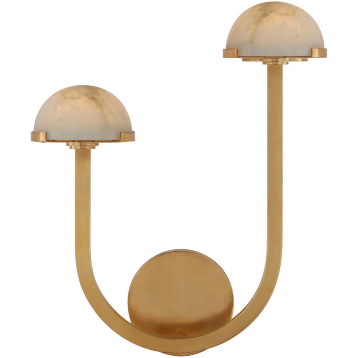 Visual Comfort Signature | Pedra LED Assymetrical Wall Sconce by Visual Comfort Signatu — Antique-Burnished Brass, Left