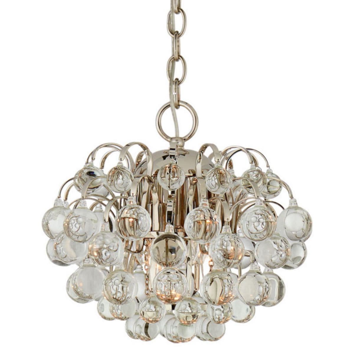 Visual Comfort Signature | Bellvale Small Chandelier — Polished Nickel
