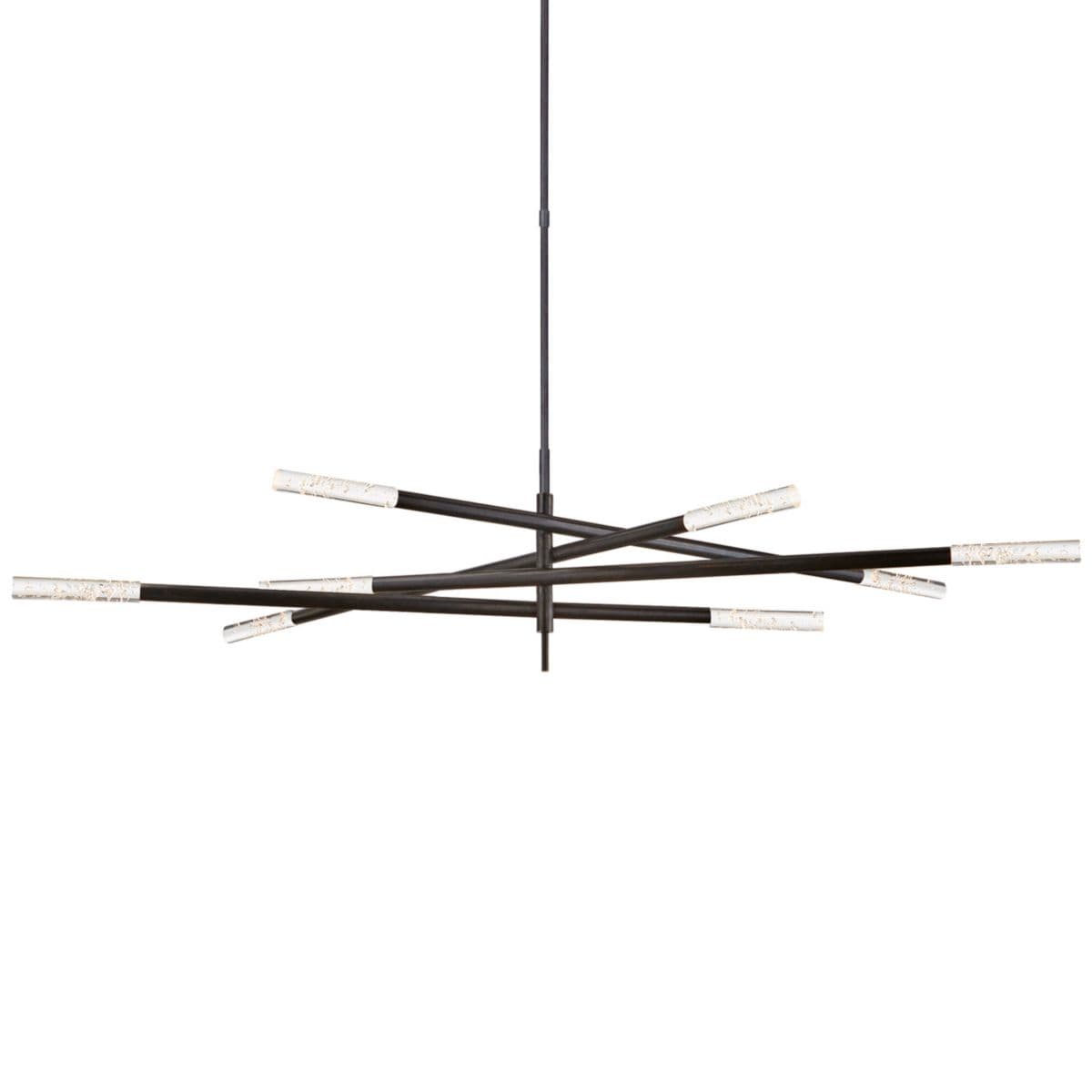 Visual Comfort Signature | Rousseau Grande LED Chandelier — Bronze, Seeded Glass, 8
