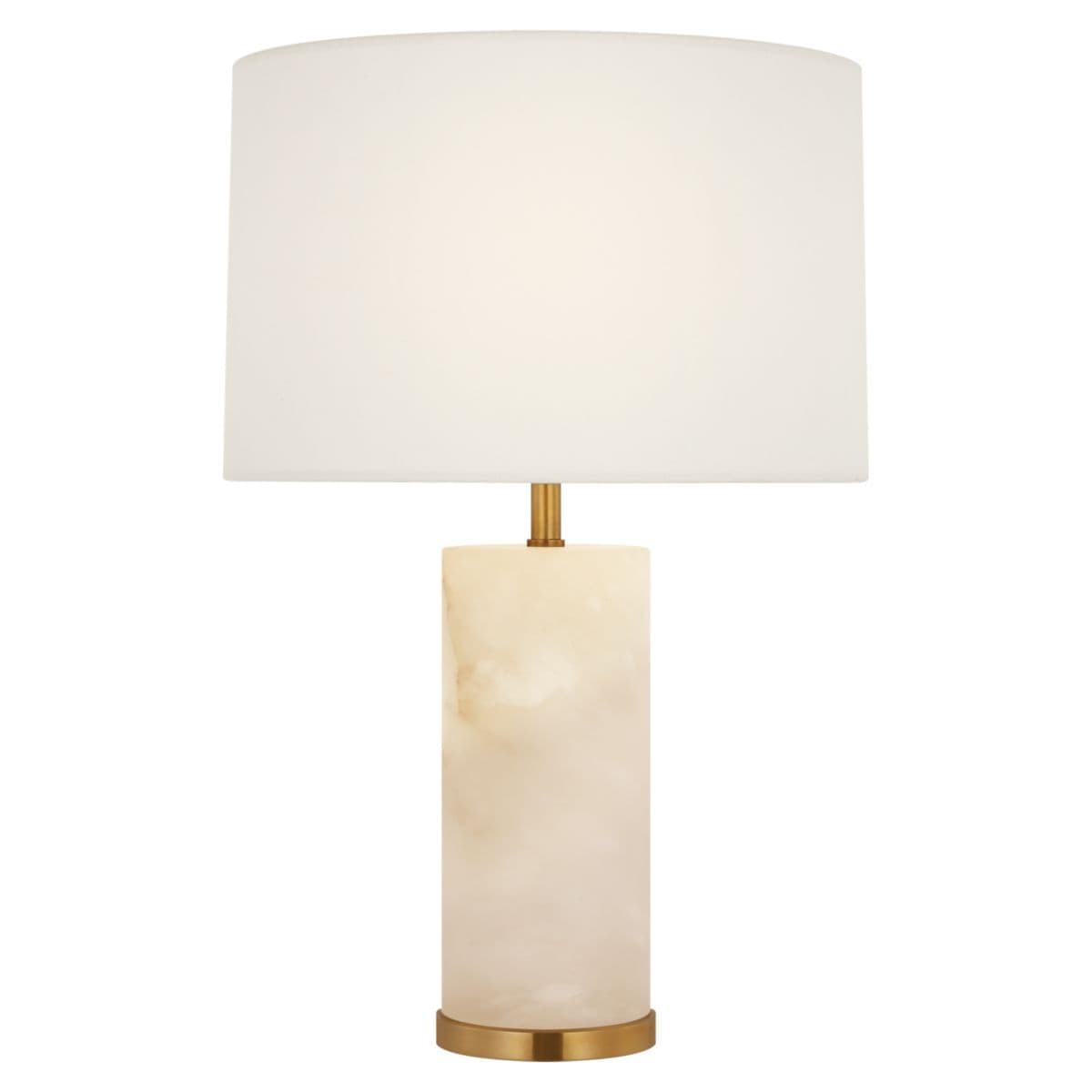 Visual Comfort Signature | Lineham Cordless LED Accent Lamp — Alabaster with Brass, Small