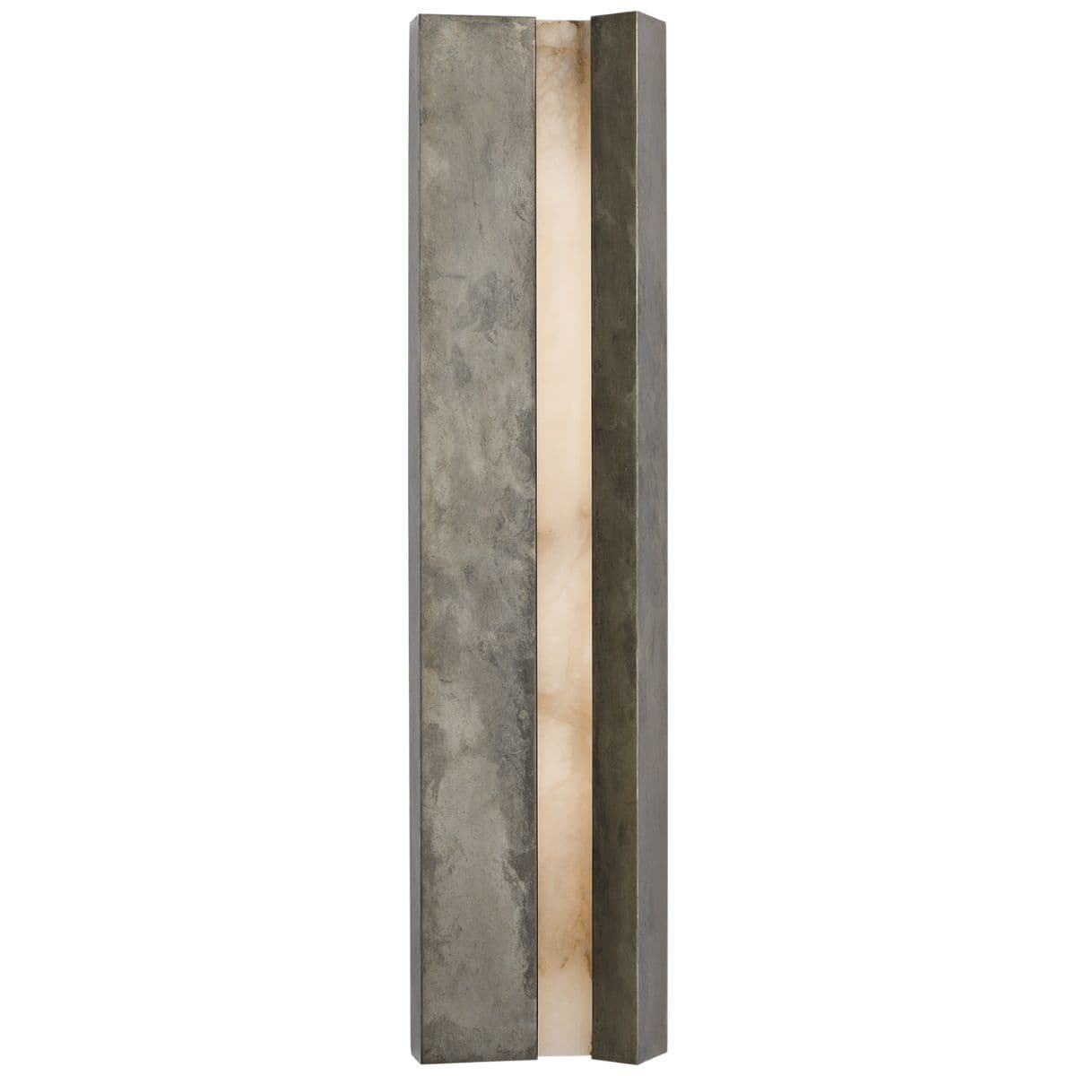Visual Comfort Signature | Austera LED Wall Sconce — Mottled Pewter, Large