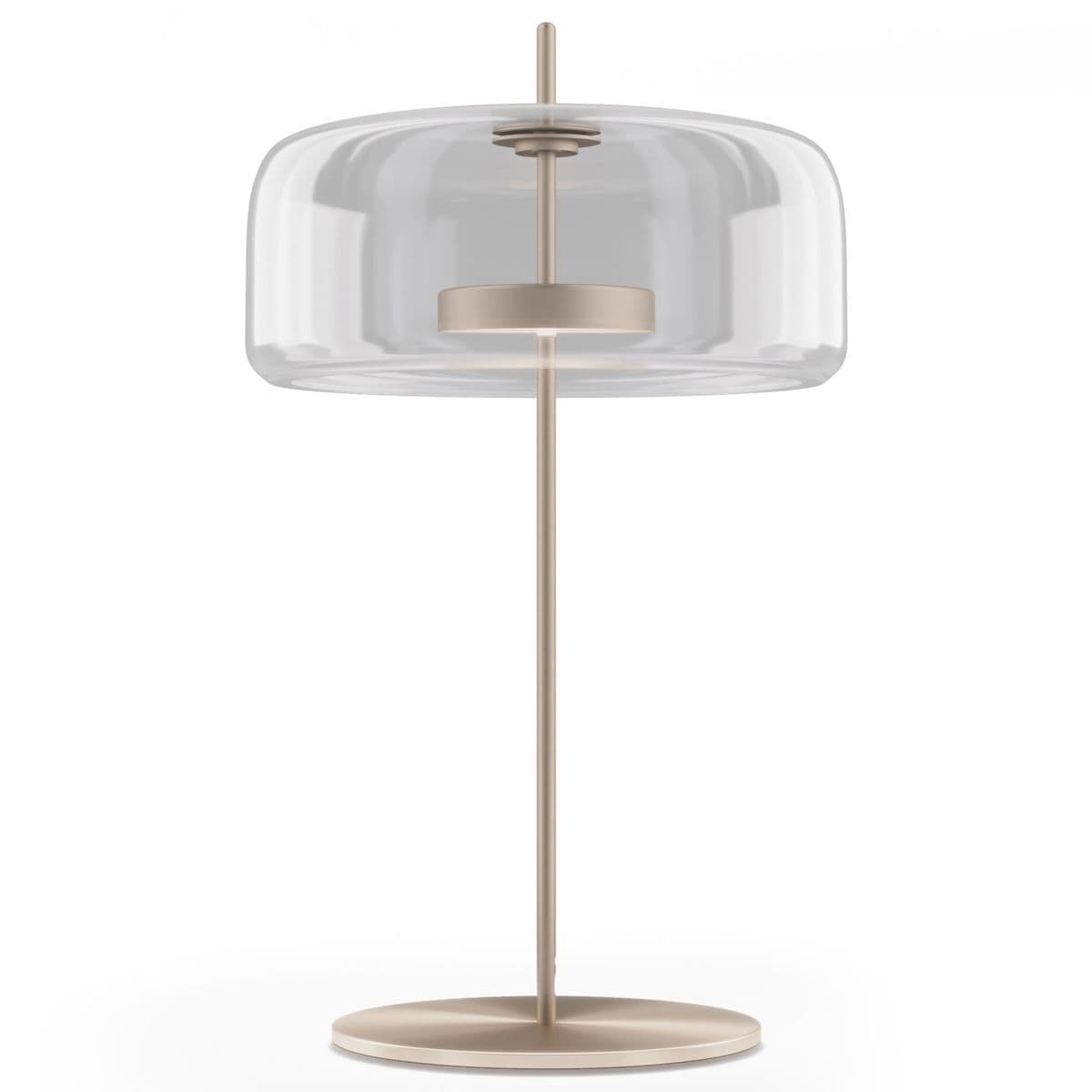 Vistosi | Jube LED Table Lamp — Crystal Transparent, Matte Gold