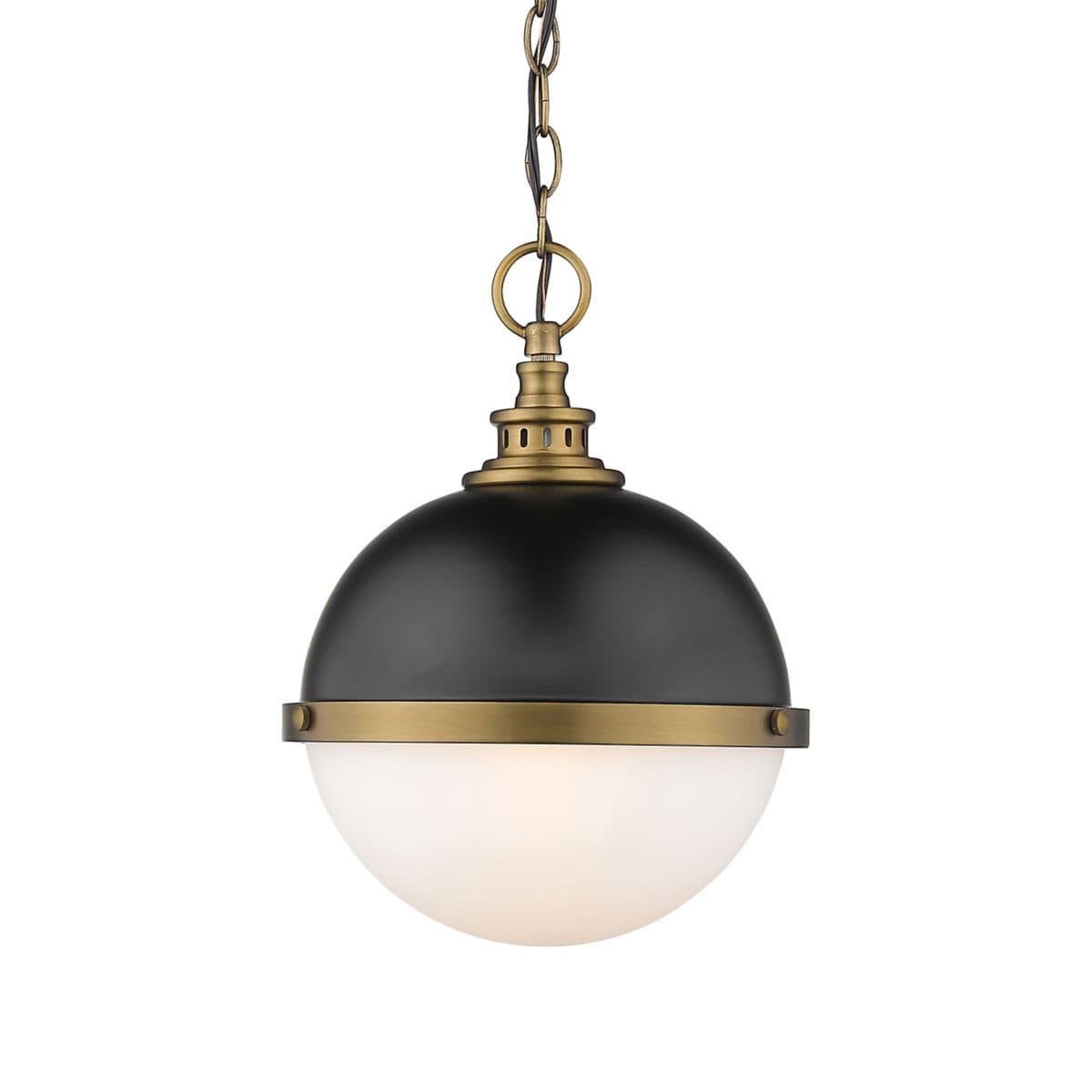 Alder & Ore | Quentin Pendant — Matte Black with Factory Bronze, Small