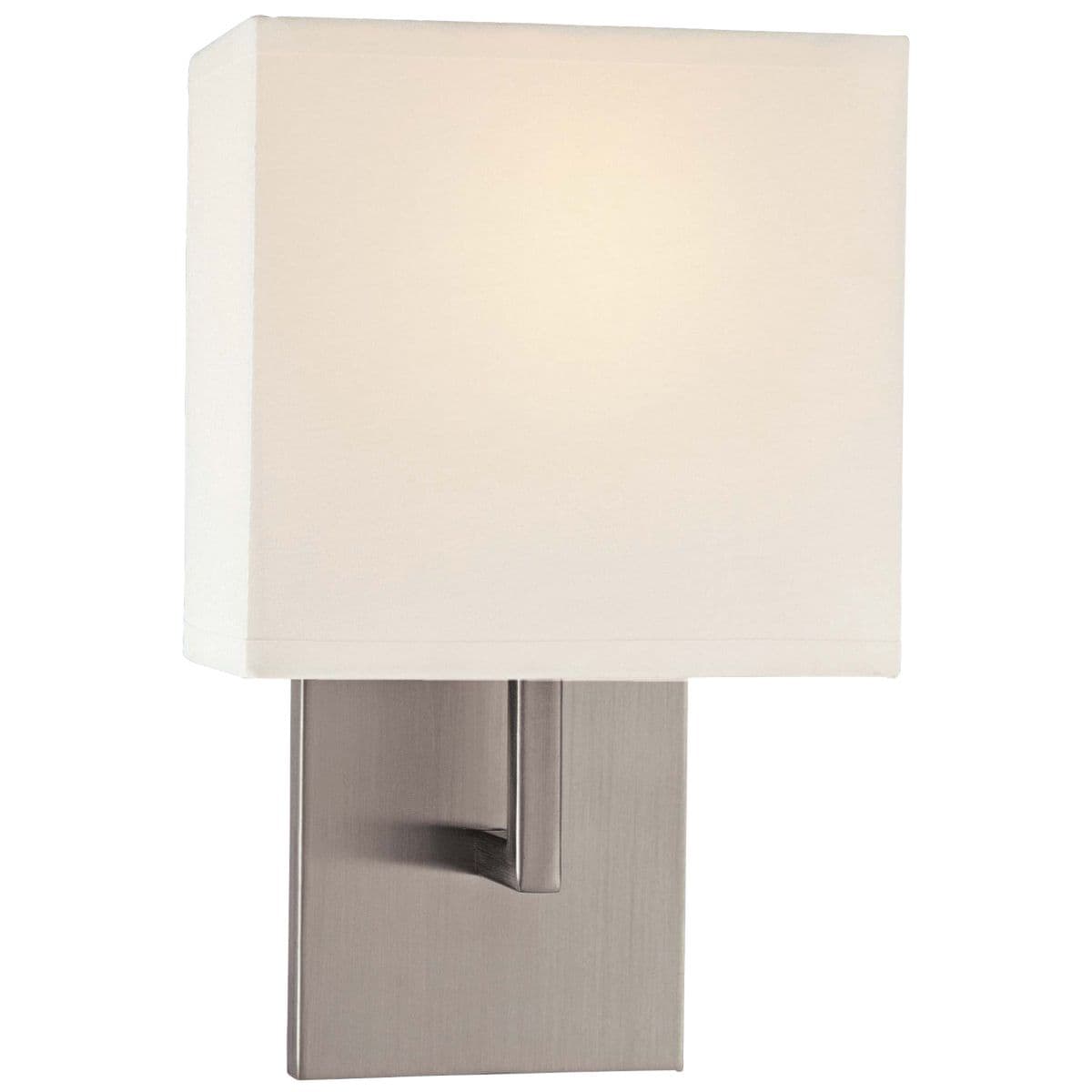 George Kovacs | Fabric Wall Sconce — Brushed Nickel with White