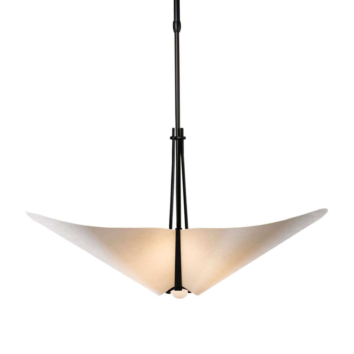 Hubbardton Forge | Kirigami Adjustable Pendant — Spun Frost, Black, Medium, Standard