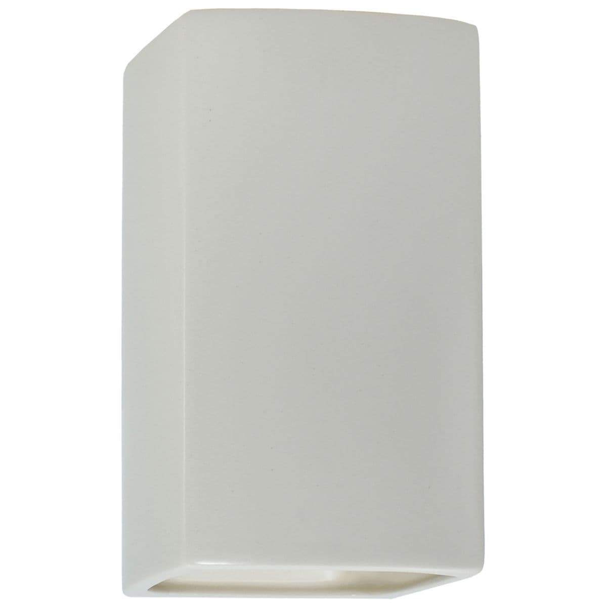 Justice Design Group | Ambiance Up & Downlight Rectangle Wall Sconce by Justice Des — Matte White, Large, Standard, Up and Downlight, Replaceable Bulb
