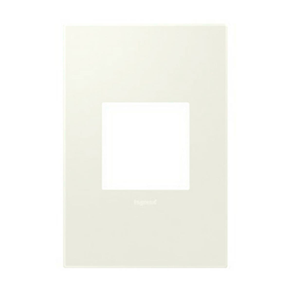 Legrand Adorne | adorne Plastics Metallic Wall Plates — Gloss White on White, 1-Gang