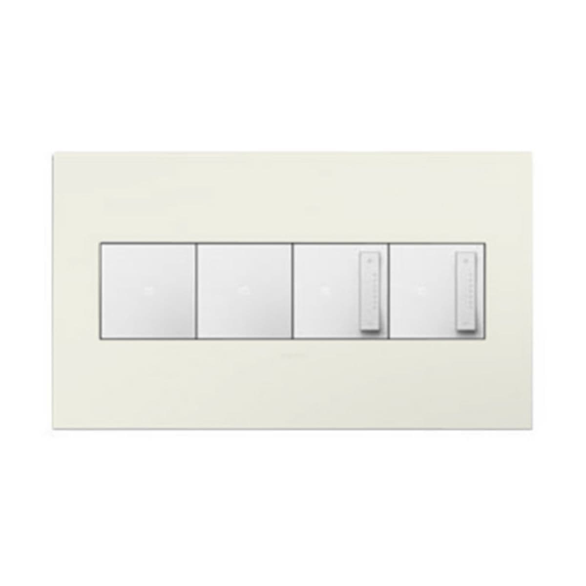 Legrand Adorne | adorne Plastics Metallic Wall Plates — Gloss White on White, 4-Gang