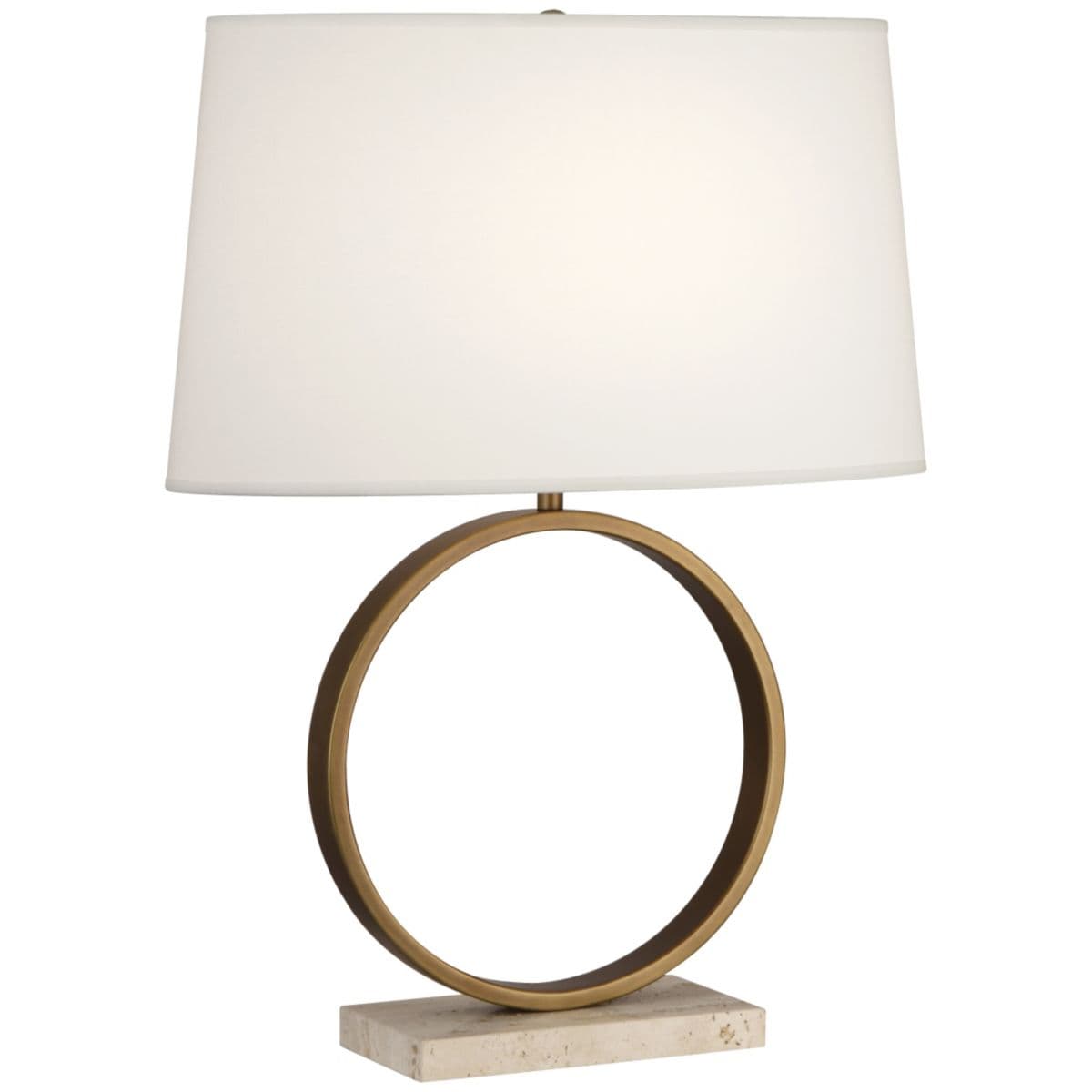 Robert Abbey | Logan Table Lamp — Aged Brass with Fondine Fabric