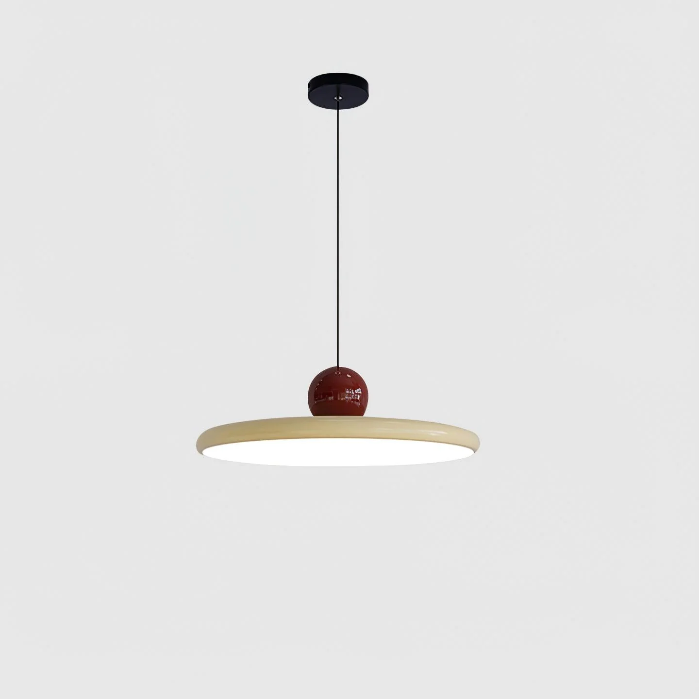 Lola Pendant Lamp - Red & Beige