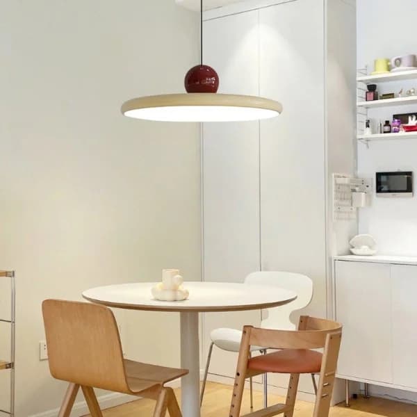 Lola Pendant Lamp - Red & Beige - alternate view