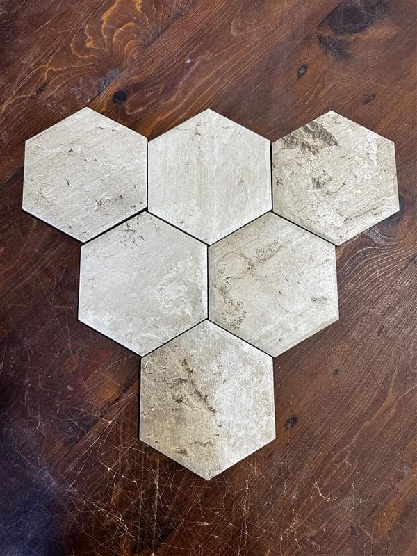 CIR Boston Brick Southie 6x7 hexagon beige porcelain tile