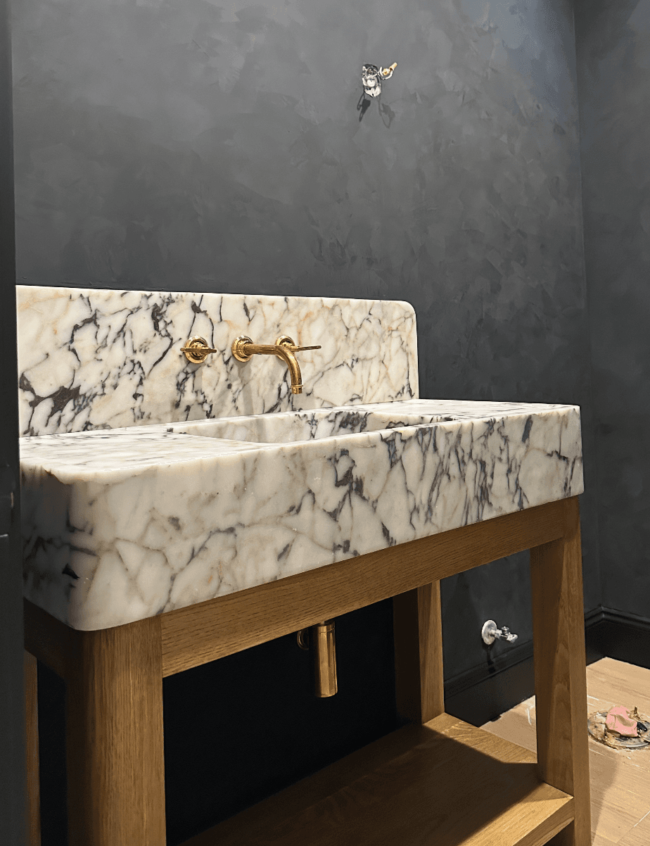 Viola Marble Bathroom Sink - alternate view