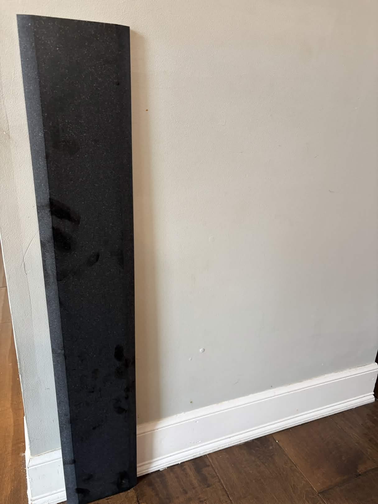 Black Absolute Honed stone saddle threshold, 6x36 inches