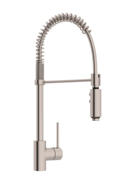 House of Rohl Pirellone Pre-Rinse Pull-Down Kitchen Faucet in Satin Nickel