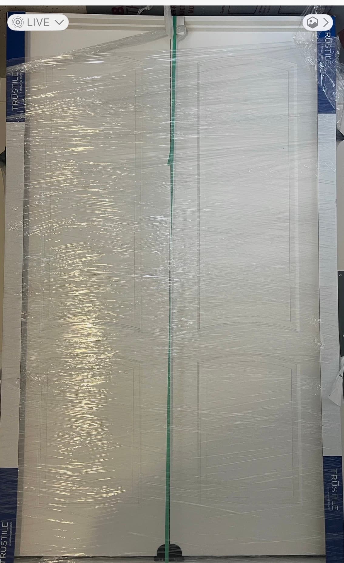 Trustile Double Doors, interior, new in shipping crate