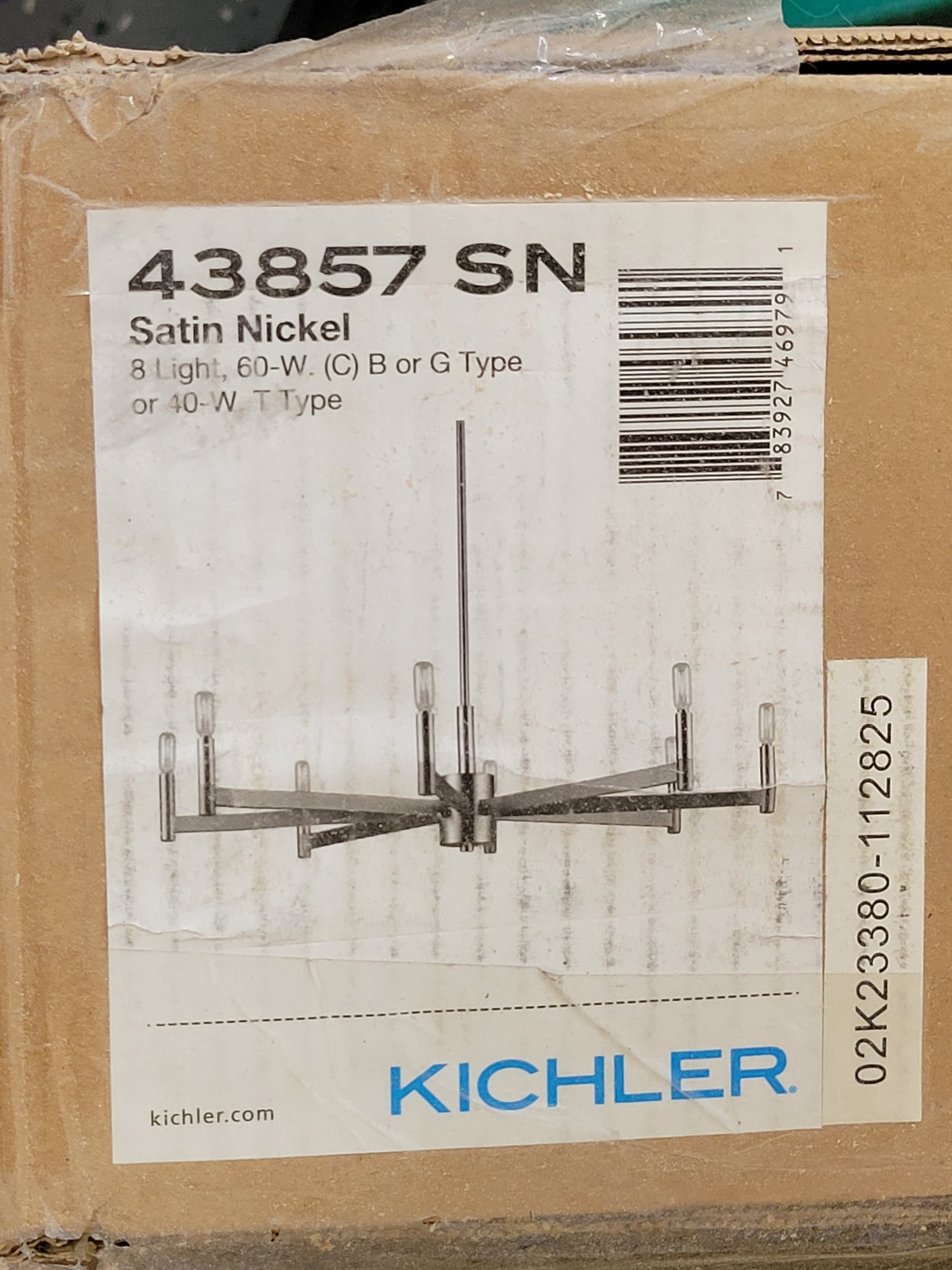 Kichler Erzo 8 -Light Polished Nickel Metal Chandelier - alternate view