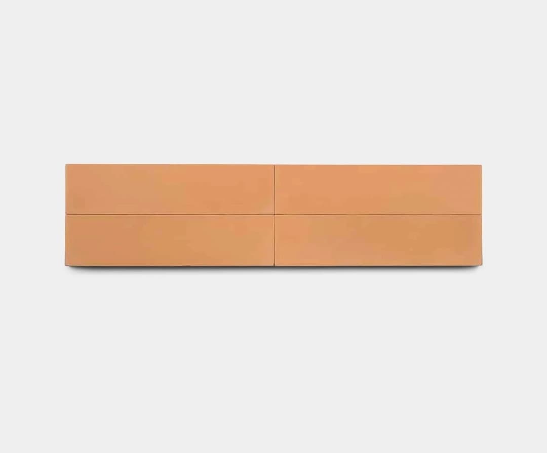Zia Terracotta Subway Tile, 2" x 8" format, 32 sq. ft. lot