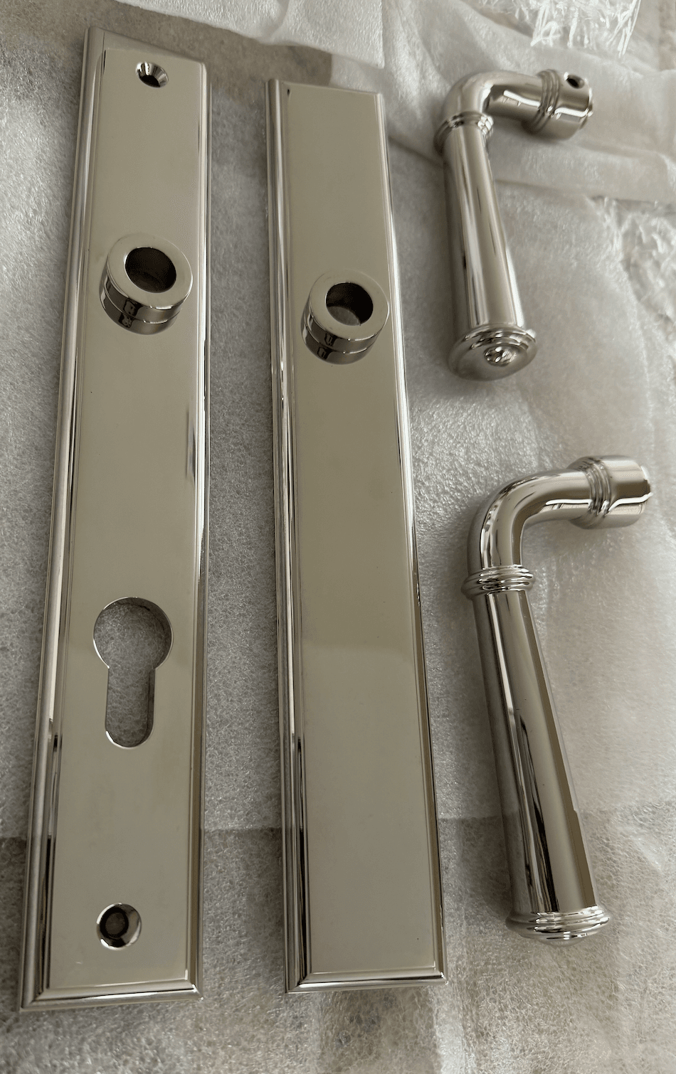 Classic Brass Chautauqua Collection Euro M/P Set-Patio lever in polished nickel finish