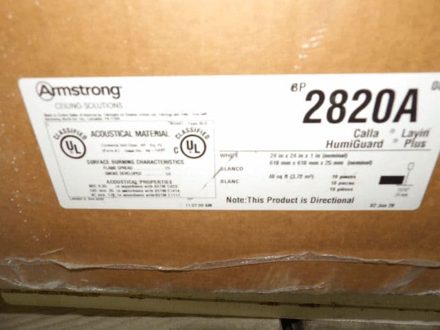 Armstrong Ceiling Tiles, 2820A