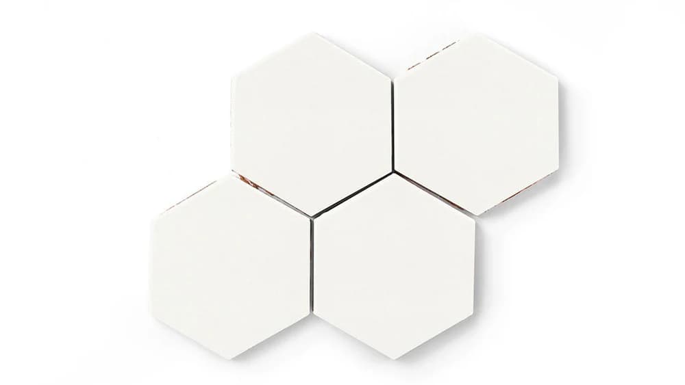 6" Hexagon Original Ceramic Calcite Matte