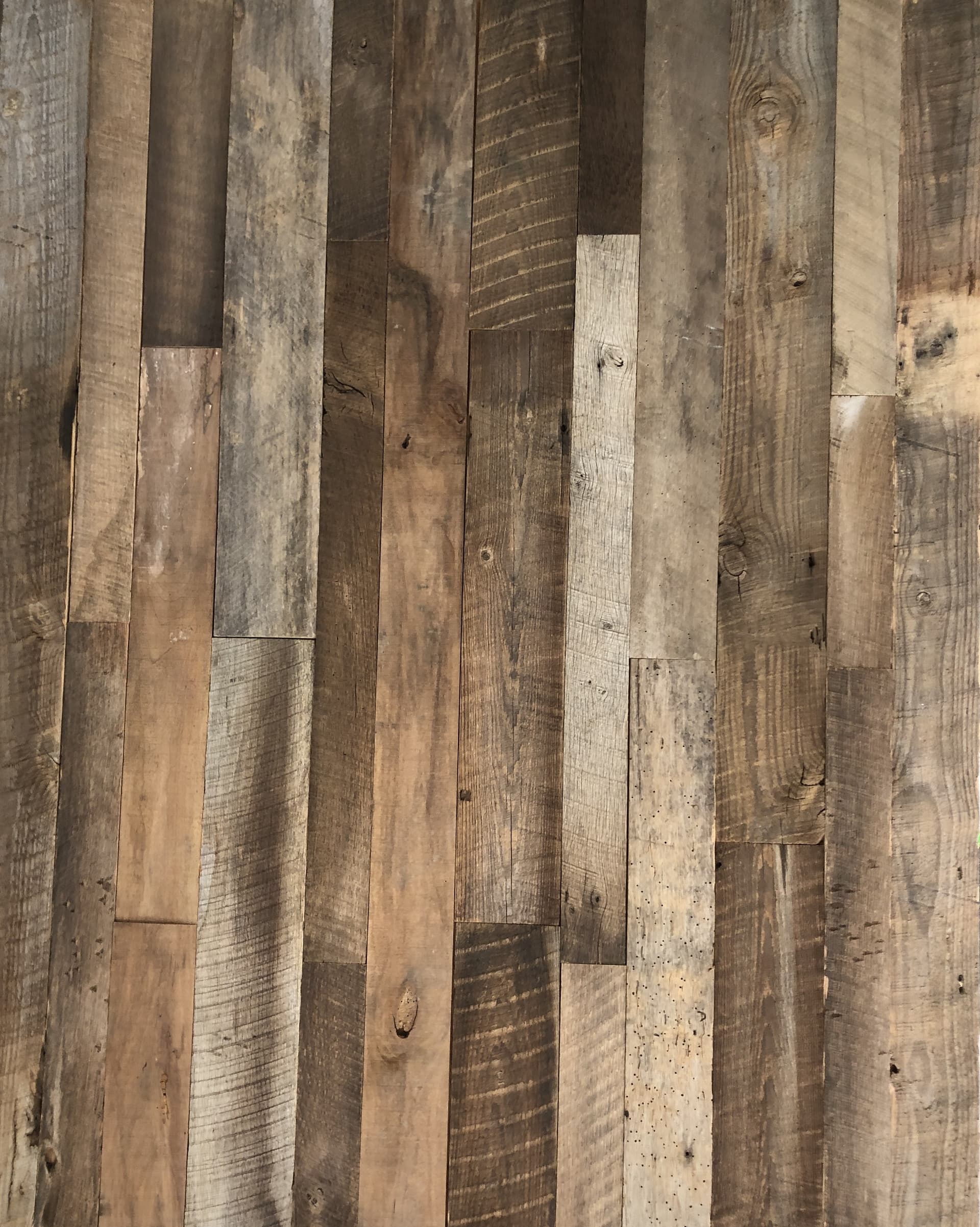 Reclaimed wood paneling