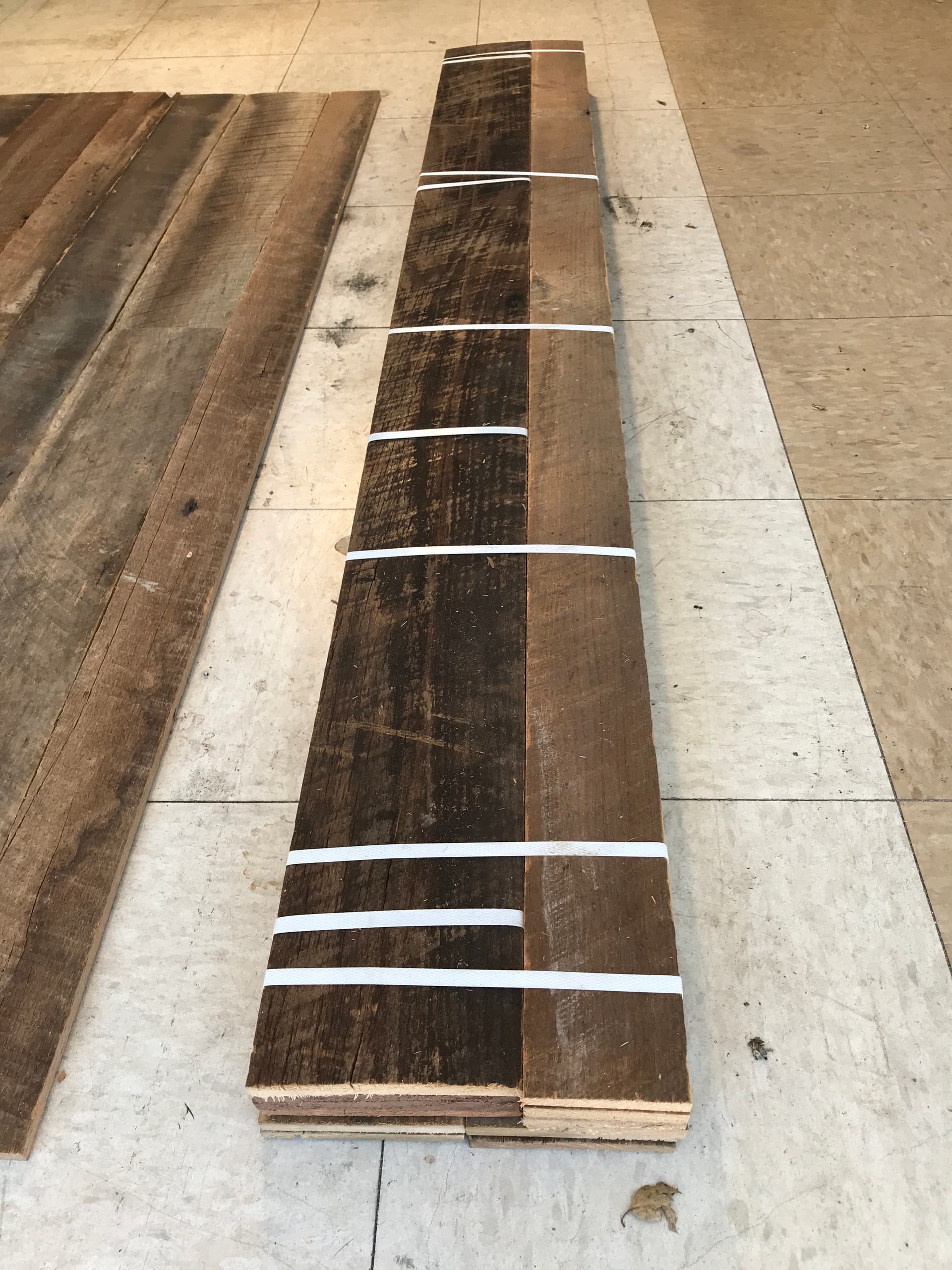 Reclaimed wood paneling - alternate view