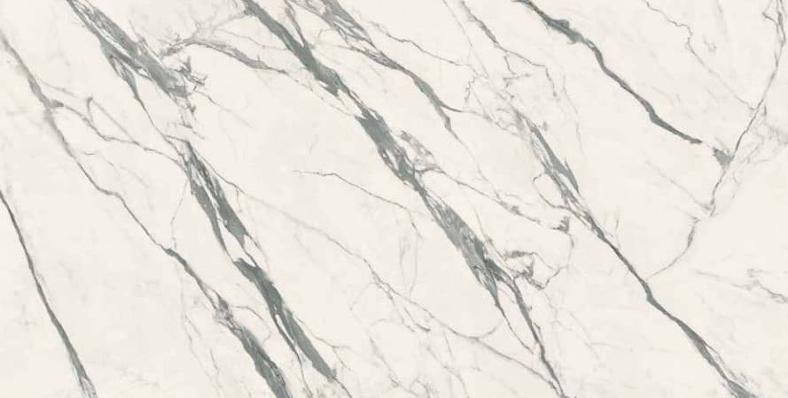 Porcelain4Top Statuario Venato polished porcelain slab, 63" x 127" x 12mm
