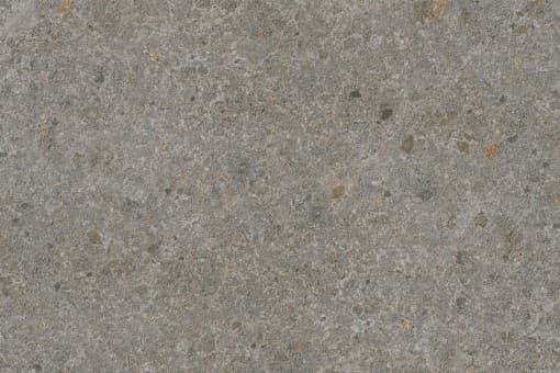 Inalco Meteora Gris porcelain slab, 150cm x 320cm, leather texture with red, gold and grey tones