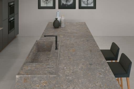 METEORA GRIS Leather Texture 150cm x 320cm x 2cm - alternate view