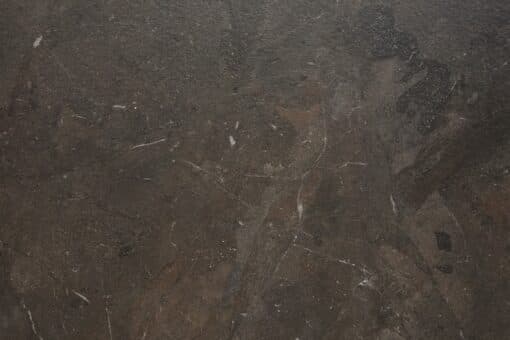 Inalco Umbra Marron porcelain slab, 150x320cm, leather texture with brown, reddish and black tones