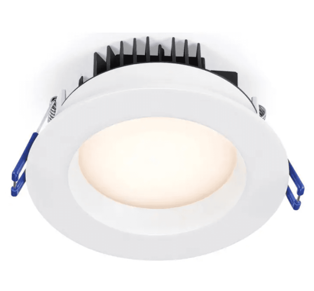 Lotus 4" Round 2" Thin Regressed LED Recessed Light with White Metal Trim