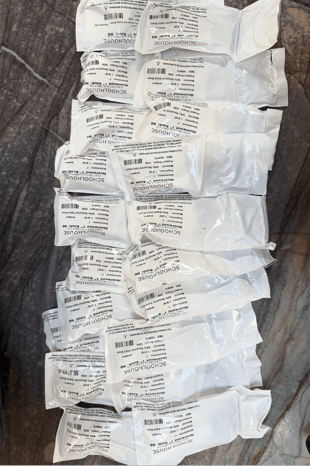 Schoolhouse Electric Riverwood Knob, brass, lot of 20 - alternate view
