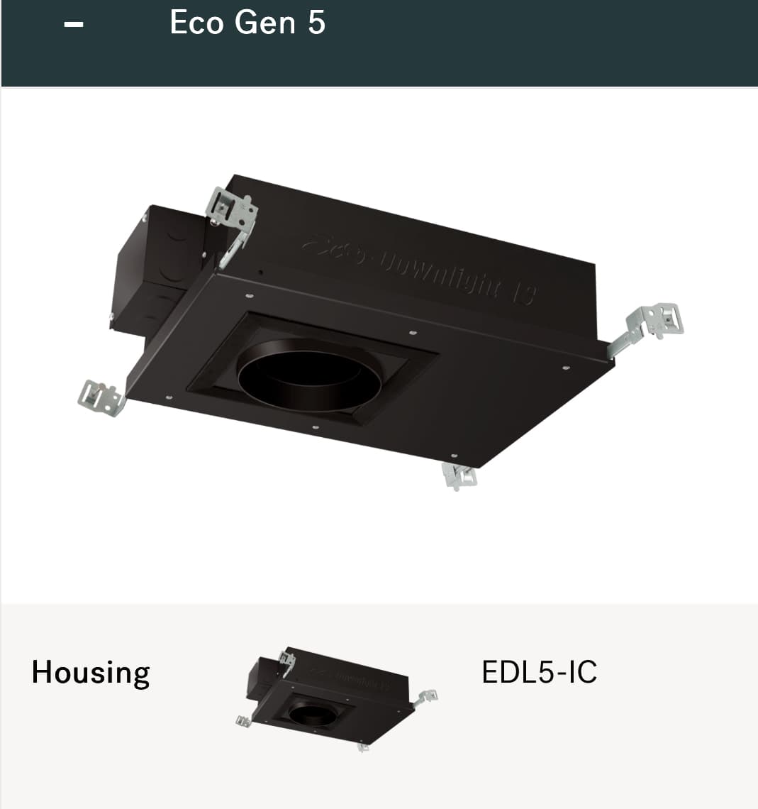 CSL EDL-ADJ-27-5 2700K IC/air-tight recessed LED fixture, new