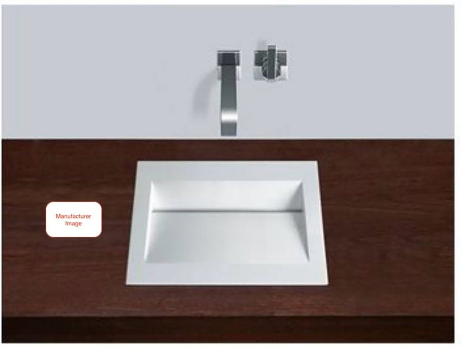 Alape Rectangle Basin/Sink FB.RY 450, white, 450 x 420 mm, flat built-in design