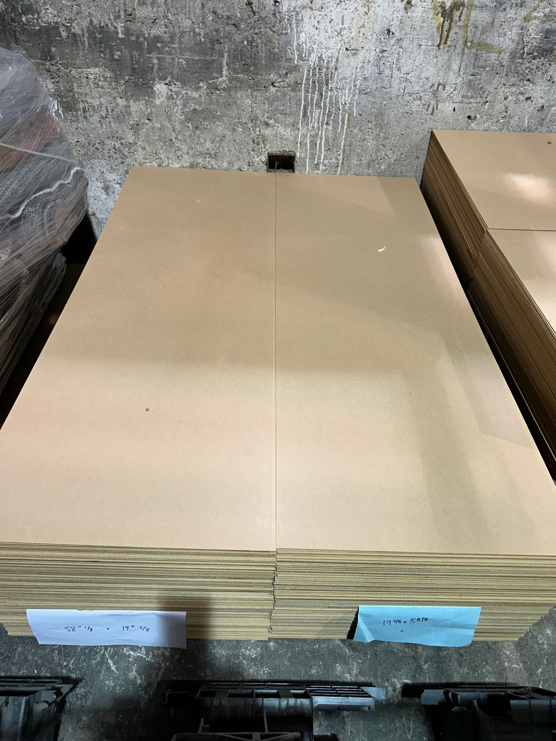 New MDF panels, clean edges, 1/8" thick, lot of 670 - alternate view