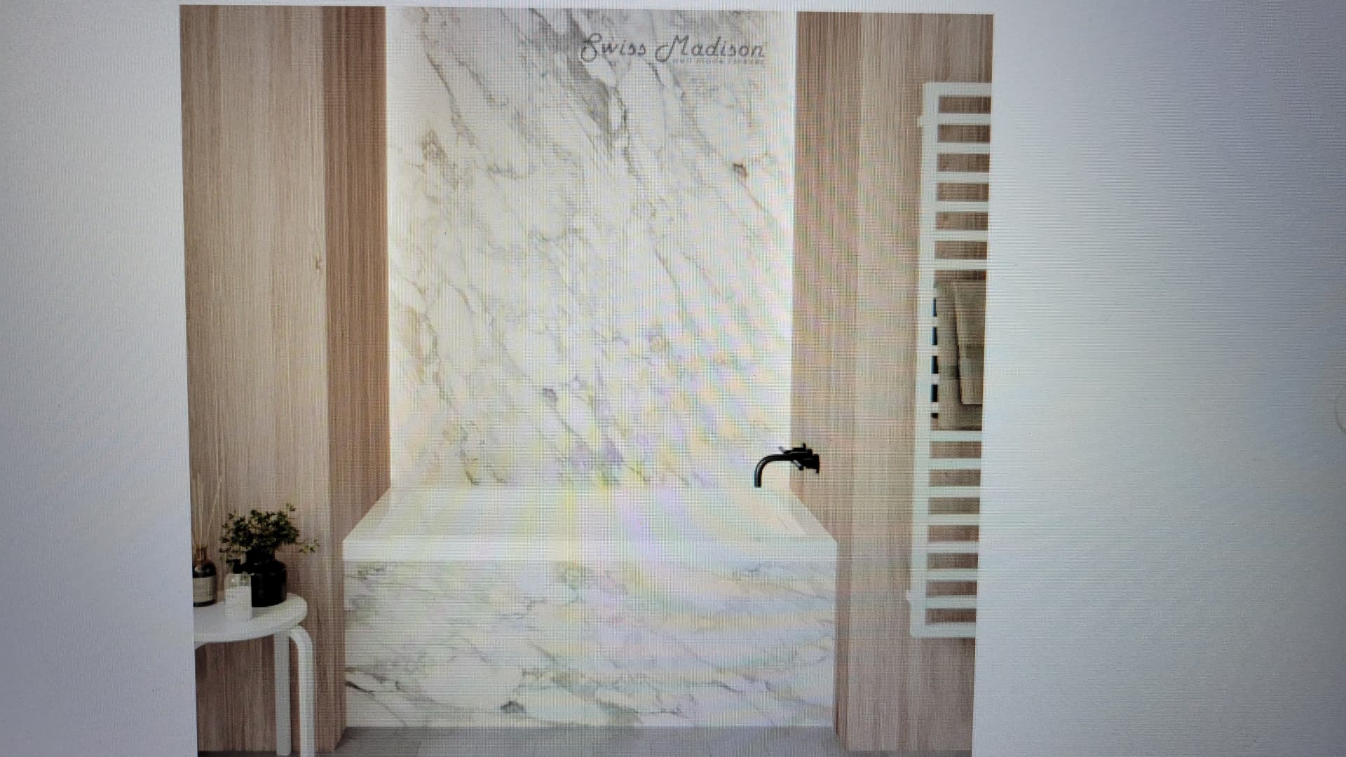 Swiss Madison Voltaire 54" Three Wall Alcove Acrylic Soaking Tub Model: SM-AB563