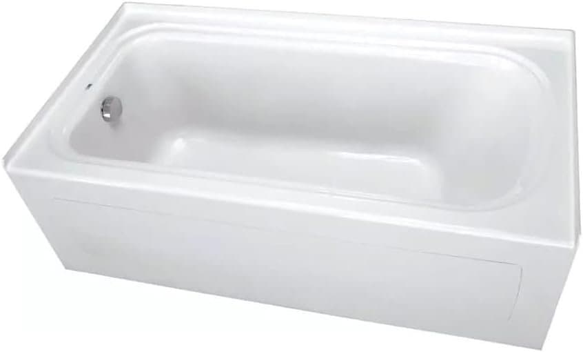 PROFLO Hillsboro 60" x 32" Three Wall Alcove Acrylic Soaking Tub with Left Drain and Overflow