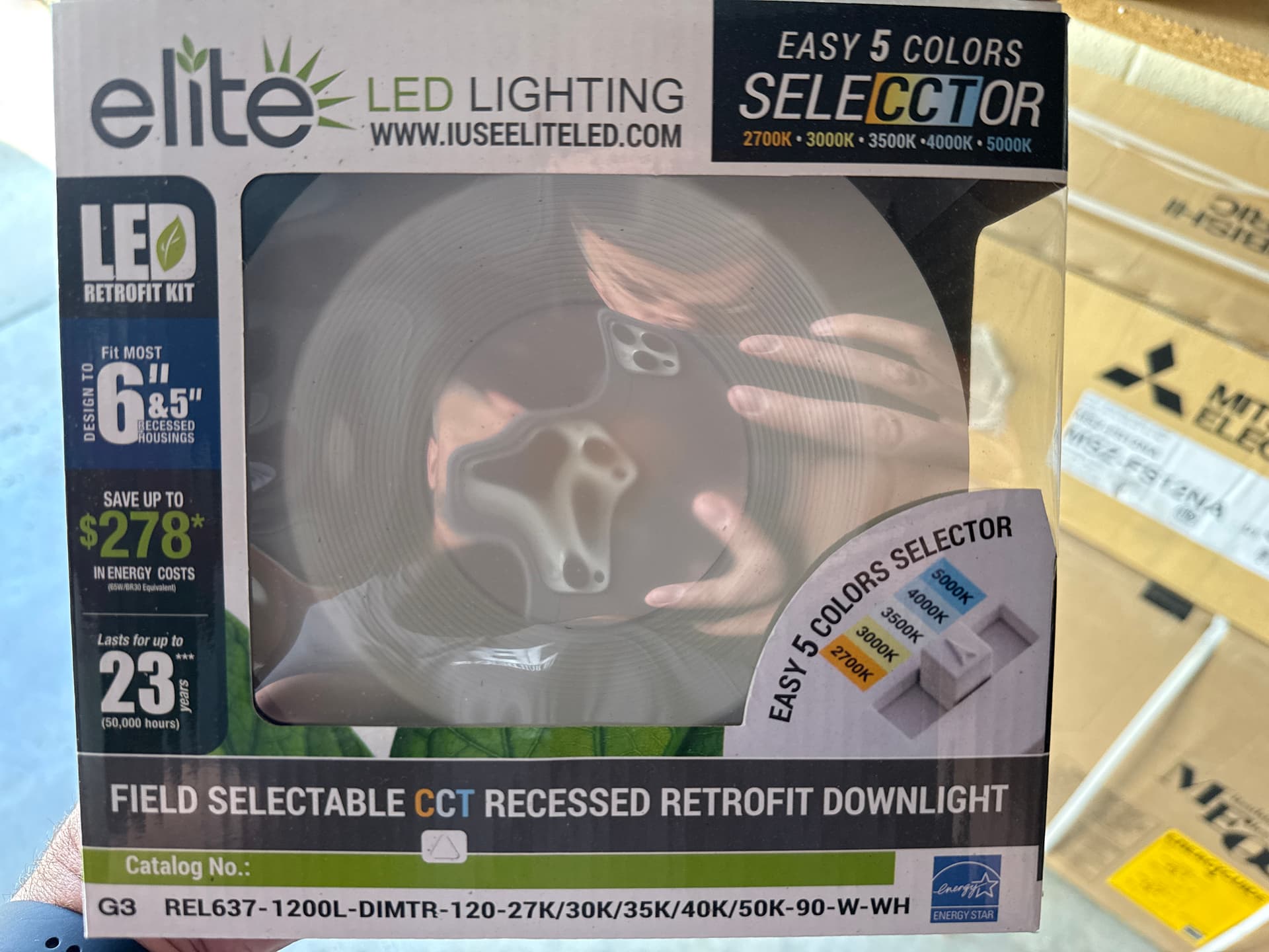Elite Lighting Field Selectable 5-Cct Field Recessed Retrofit Led Downlight (Fit 5"/6")